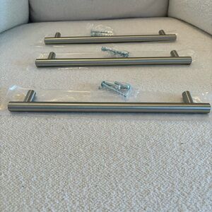 Bar Drawer Pulls Stainless Steele 8 7/8 center to center (set of 3)